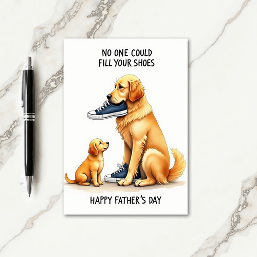 Golden Fathers Day Canine Card