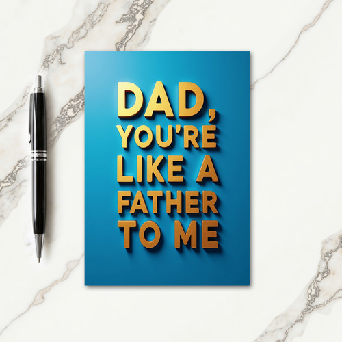 Golden Fathers Day Card