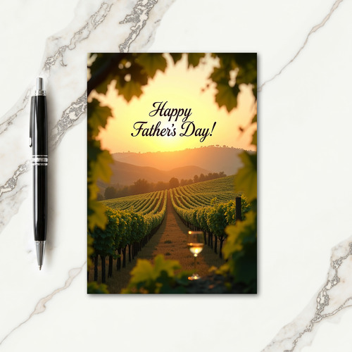 Golden Fathers Day Field Card