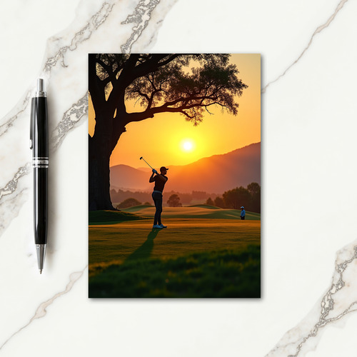 Golden Fathers Day Golf Card