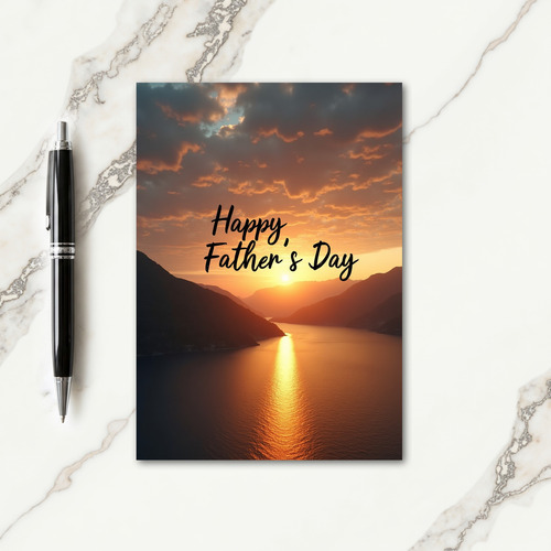 Golden Fathers Day Horizon Card