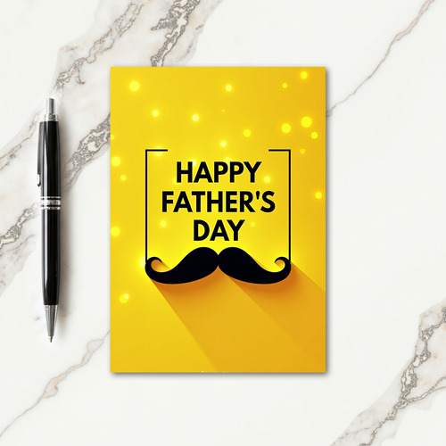 Golden Fathers Day Lights Card