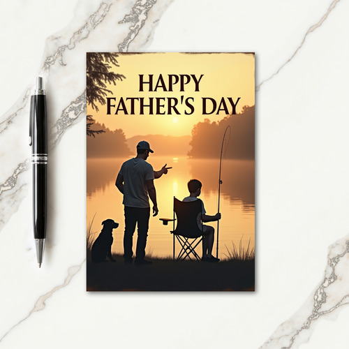 Golden Fathers Day Moment Card