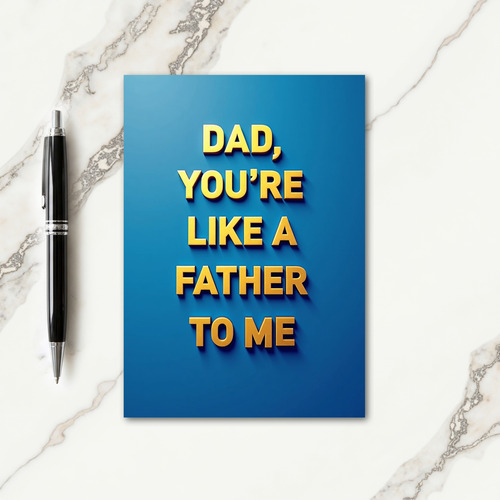 Golden Fathers Day Quote Card