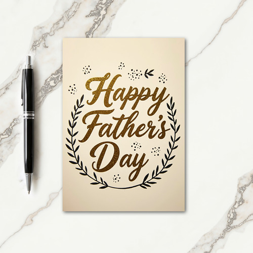 Golden Fathers Day Script Card