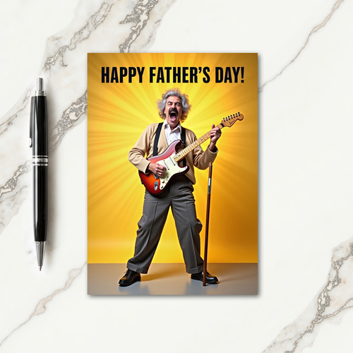 Golden Fathers Day Shout Card