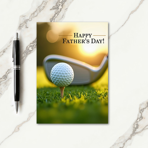 Golden Fathers Day Sphere Card