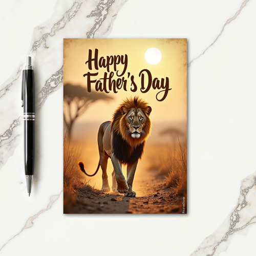 Golden Fathers Day Stride Card