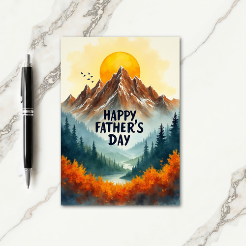 Golden Fathers Day Sunrise Card