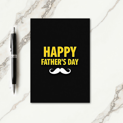 Golden Fathers Day Text Card