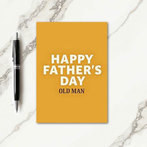 Golden Fathers Day Type Card