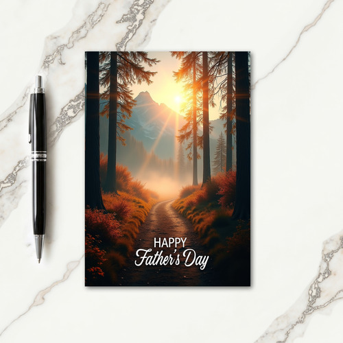 Golden Fathers Day Vista Card