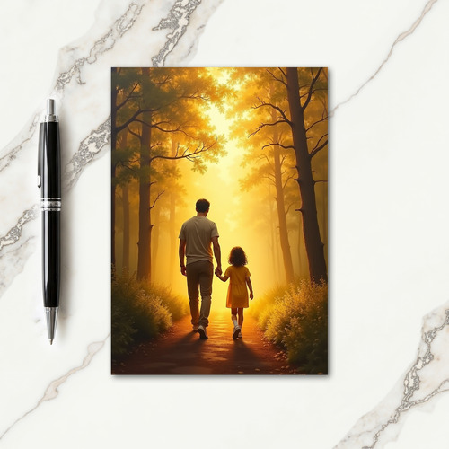 Golden Fathers Day Walk Card
