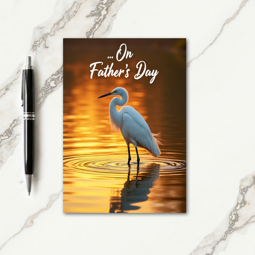 Golden Fathers Day Waters Card