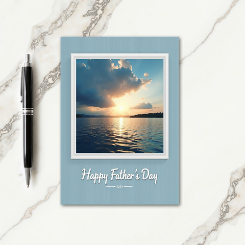 Golden Fathers Day Waterscape Card