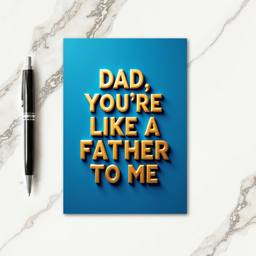 Golden Fathers Day Words Card