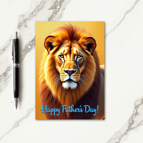 Golden Feline Fathers Day Card