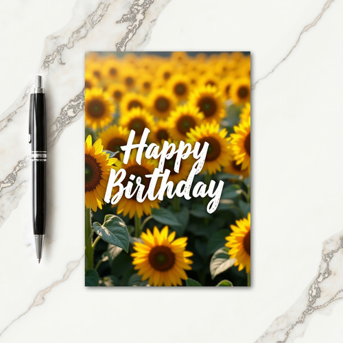 Golden Field Birthday Card