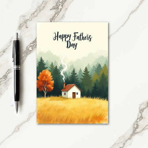 Golden Field Fathers Day Image Card