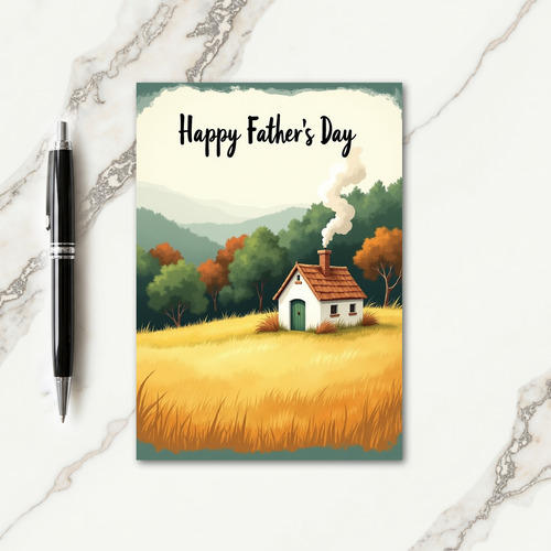Golden Fields Fathers Day Card