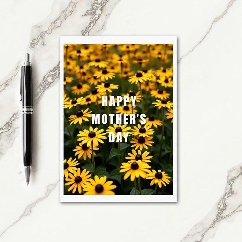 Golden Floral Field Greeting Card