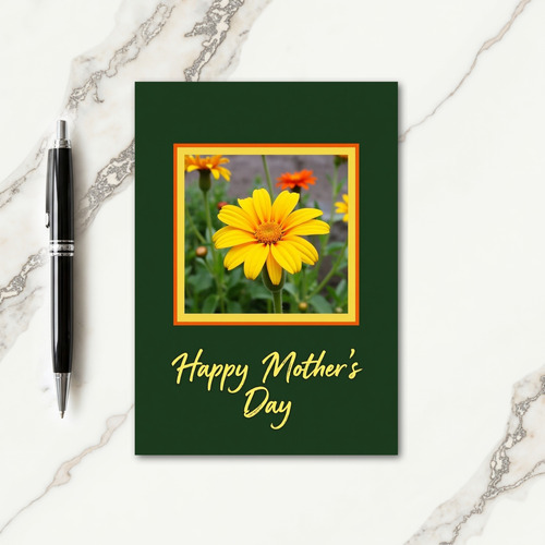Golden Floral Frame Card