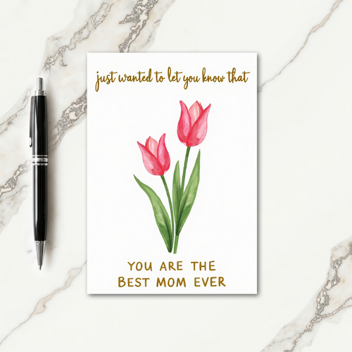 Golden Floral Message Card