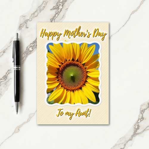 Golden Flower Aunts Day Card