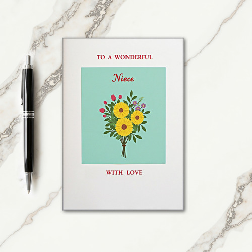 Golden Flower Mothers Card