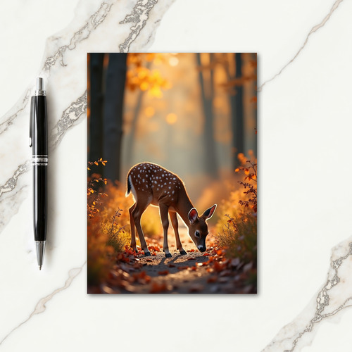 Golden Forest Fawn Card