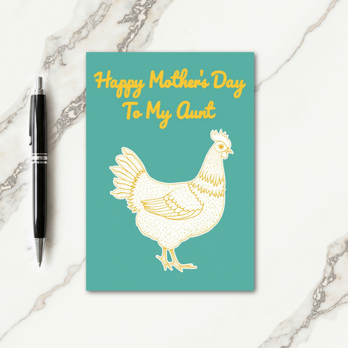 Golden Fowl Mothers Day Card
