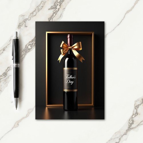Golden Frame Fathers Day Card