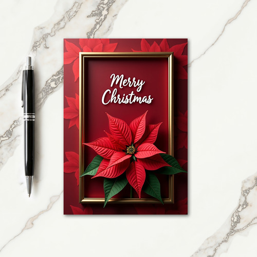 Golden Frame Holiday Card