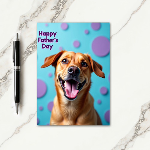 Golden Fur Fathers Day Card