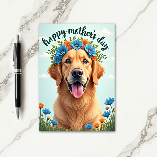 Golden Fur Mothers Day Card