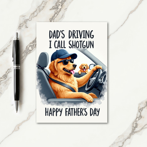 Golden Furry Fellers Fathers Day Card