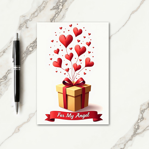 Golden Gift Birthday Card
