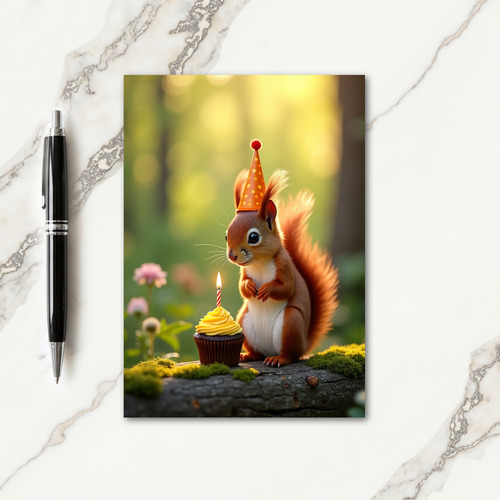Golden Glow Creature Birthday Card