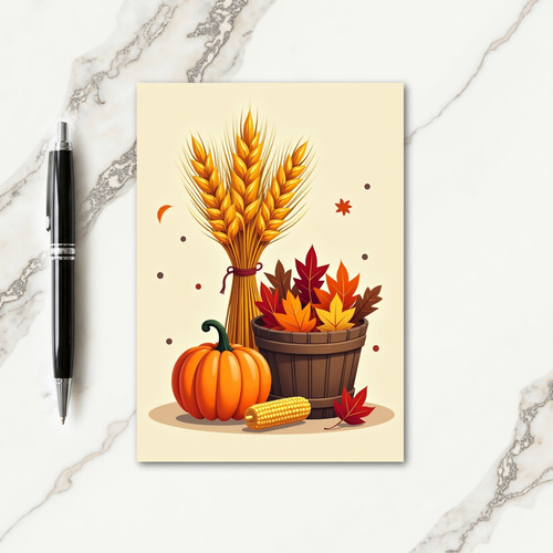 Golden Grain Harvest Card