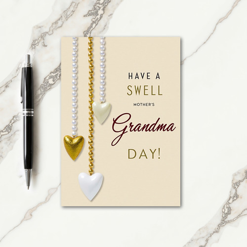 Golden Grandmas Day Heart Card