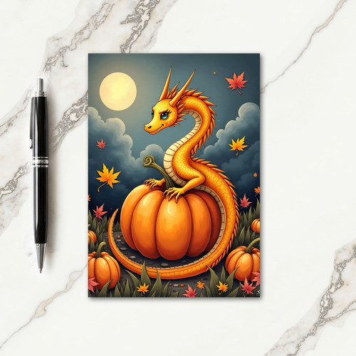 Golden Guardian Pumpkin Card