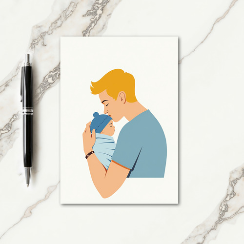 Golden Hair Fathers Day Card