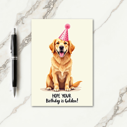 Golden Haired Birthday Card