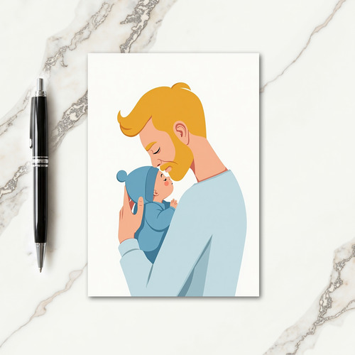 Golden Haired Dads Day Card