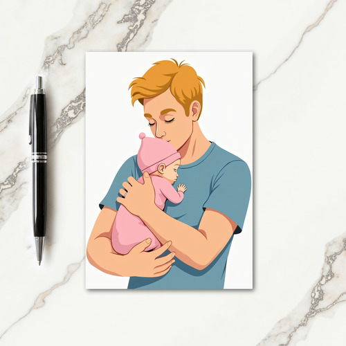 Golden Haired Fathers Day Card