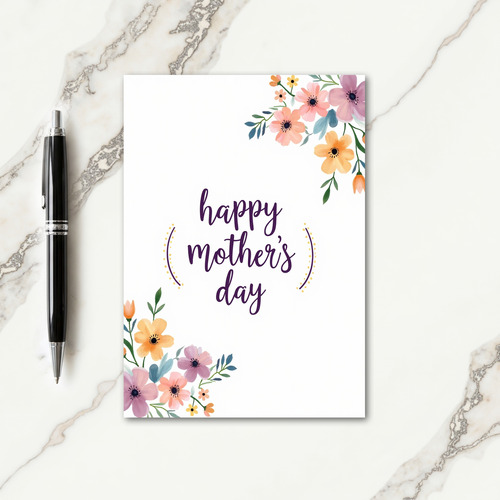 Golden Happy Mothers Day Card