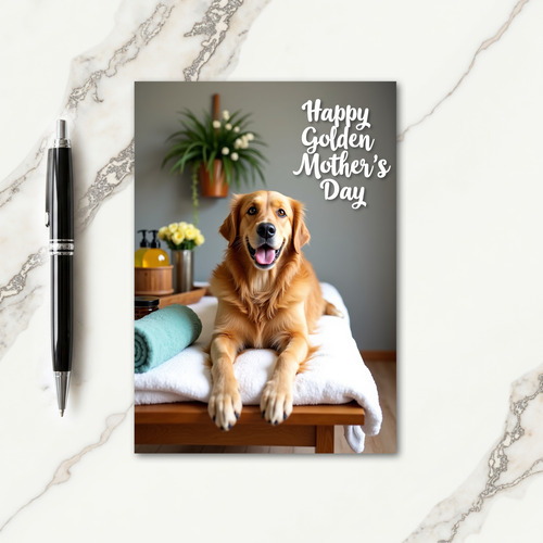 Golden Happy Mothers Day Pet Card
