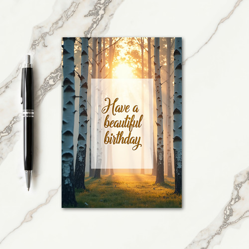 Golden Haze Birthday Card