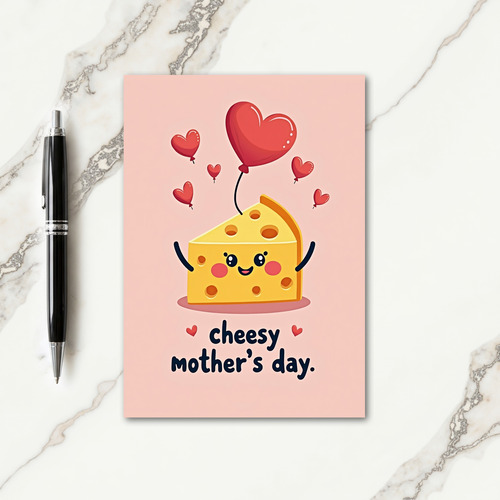 Golden Heart Balloon Mothers Day Card