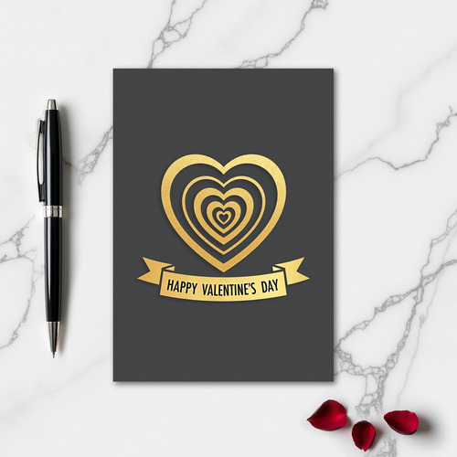 Golden Heart Layers Love Card